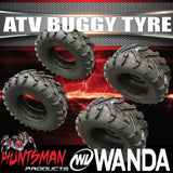 Full Set 2x 25x10-12 Rears & 2x 25x8-12 Fronts Wanda P377 ATV Tyres Quad Bike Buggy