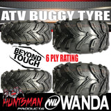 Full Set 2x 25x10-12 Rears & 2x 25x8-12 Fronts Wanda P377 ATV Tyres Quad Bike Buggy