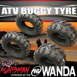 Full Set 2x 25x10-12 Rears & 2x 25x8-12 Fronts Wanda P377 ATV Tyres Quad Bike Buggy