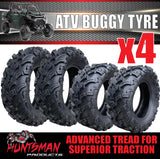 Full Set Set 2x 27x9-14 Fronts & 2x 27x11-14 Rears Wanda P3006 ATV Tyre Quad Bike Buggy