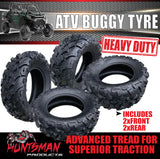 Full Set Set 2x 27x9-14 Fronts & 2x 27x11-14 Rears Wanda P3006 ATV Tyre Quad Bike Buggy