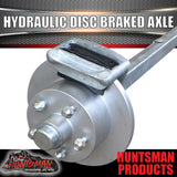 Galvanised 45mm Square Trailer Caravan Hydraulic Disc Braked Axle. 1400Kg rated 78"-96"