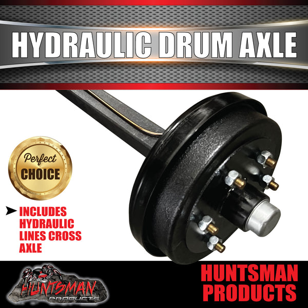 Natural 1400Kg Hydraulic Drum Braked Trailer Caravan 45mm Axle, 78