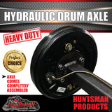 Natural 1400Kg Hydraulic Drum Braked Trailer Caravan 45mm Axle, 64" - 77" Long