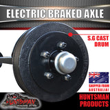 1400Kg 45mm Solid Electric Braked Trailer Caravan Axle + Handbrake Axles 64" -77"