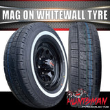 15" 6 Stud Trailer Caravan Baby Mongrel Mag Wheel & 205/70R15C Whitewall Tyre
