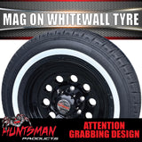 15" 6 Stud Trailer Caravan Baby Mongrel Mag Wheel & 205/75R15C Whitewall Tyre