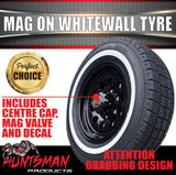 15" 6 Stud Trailer Caravan Baby Mongrel Mag Wheel & 205/75R15C Whitewall Tyre