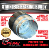 2x 45mm Boat trailer Caravan All Stainless Steel Bearing Buddy Protectors