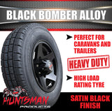 14" Trailer Caravan 6 Stud Bomber Alloy Wheel & 195R14C Commercial Tyre. 195 14