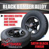 14" Trailer Caravan 6 Stud Bomber Alloy Wheel & 195R14C Commercial Tyre. 195 14
