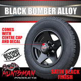 14" Trailer Caravan 6 Stud Bomber Alloy Wheel & 195R14C Commercial Tyre. 195 14
