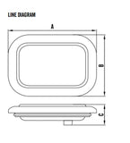 Roadvision BR161W Reverse Rectangle LED Rear Light Lamp Trailer Truck 135x87mm