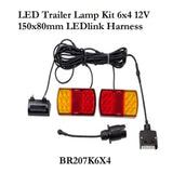 Roadvision LED Rear Combination 6x4 Trailer Plug & Play Easy Install Light Kit.  BR207K6x4