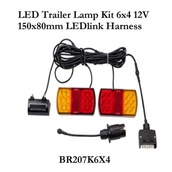 Roadvision LED Rear Combination 6x4 Trailer Plug & Play Easy Install Light Kit.  BR207K6x4