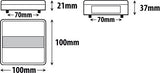Roadvision LED Rear Combination Trailer Light Inc Number Plate, 100 x 100mm 12V BR208LRNP