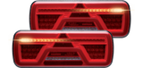 2x Roadvision BR360 LED Rear Combination Sequential Tail Light Stop/Tail/Ind/Rev/Fog 4wd Caravan Trailer