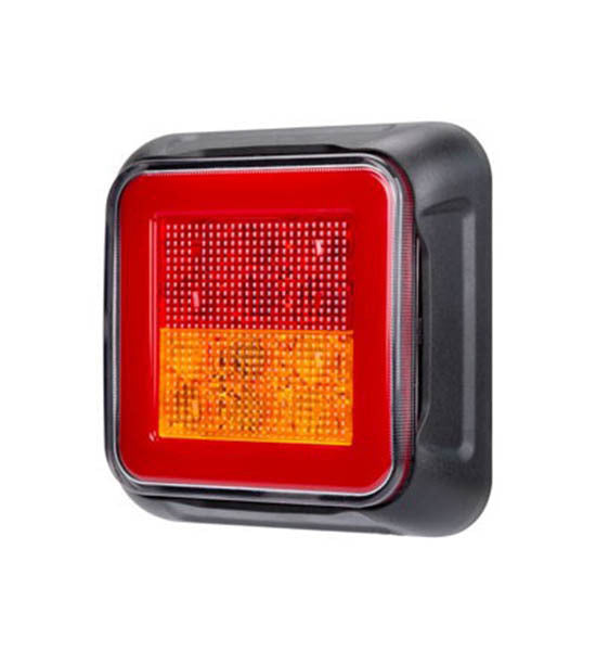 x2 Roadvision LED Rear Combination Tail Light 100x100mm Stop/Tail/Ind BR81LR