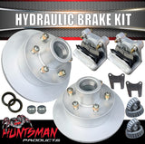 12'' 2000Kg Trailer Caravan 5 or 6 Stud Landcruiser Pattern Hydraulic Disc Brake Kit. Huntsman & Alko Style