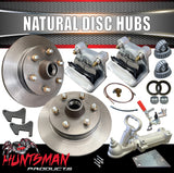 12" Trailer Caravan 6 Stud Hydraulic Disc Brake Kit + Full Coupling & Hydraulic Line Kit.