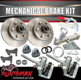 12" 6 Stud Landcruiser Pattern Trailer Caravan Mechanical Disc Brake & Coupling Kit