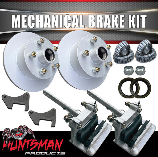 10" Galvanised Boat Trailer Caravan Mechanical Disc Brake Kit. S.G Cast discs