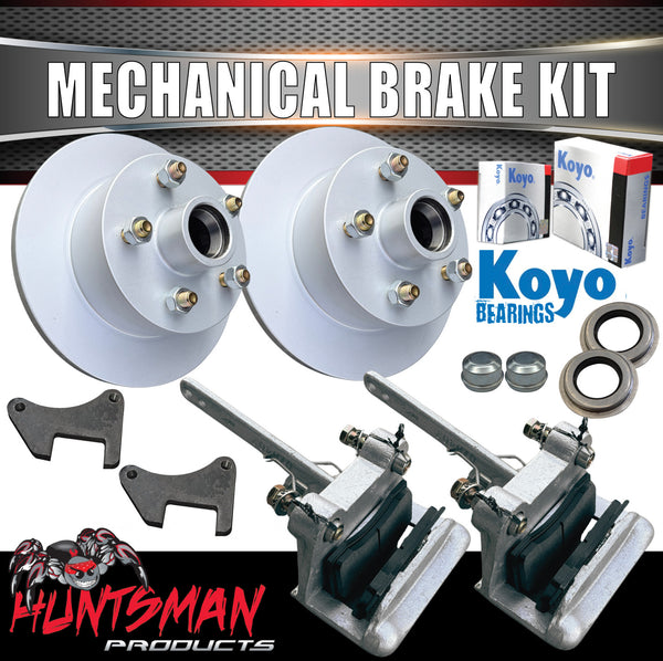 Galvanised Boat Trailer Caravan 10" Mechanical Disc Brake Kit + Japanese Koyo Bearings