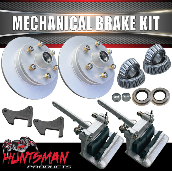 12" Galvanised 6 Stud Boat Trailer Caravan Mechanical Disc Brake Kit 6/139.7 PCD