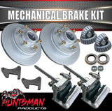12" Parallel 1600Kg Galvanised 6 Stud Trailer Caravan Mechanical Disc Brake kit