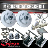 12" 5 Stud Landcruiser Pattern 5/150 PCD Boat Trailer Mechanical Disc Brake & Coupling Kit