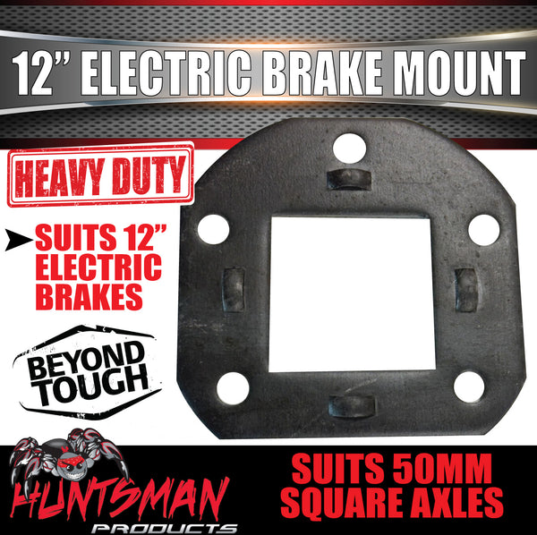 1x 50mm Axle Weld On Trailer Caravan Brake Mount Suit 12" Electric Brakes
