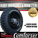 13x4.5 Ford Pattern Mongrel Trailer Alloy Rim & 165/80R13 LT Comforser Mud Tyre