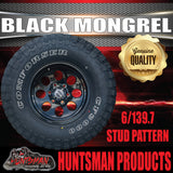 15x8 Black Mongrel Alloy Mag Wheel 6/139.7 PCD & 35x12.5R15 Comforser Mud Tyre 35 12.5 15