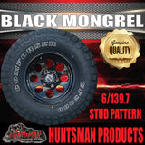 15X8 Black Mongrel Alloy Mag Wheel Rim 6/139.7 PCD & 33x12.5R15 Comforser 33" Mud tyre