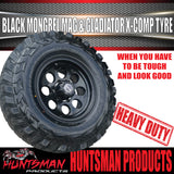 16x8 Black Mongrel Mag Wheel 6/139.7 PCD & 285/75R16 Gladiator X Comp Mud Tyre 285 75 16