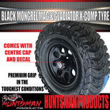 15x8 Black Mongrel Mag Wheel 6/139.7 PCD & 35X12.5R15 Gladiator X Comp Mud Tyre 35 12.5 15