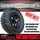 16x8 Black Mongrel Mag Wheel 6/139.7 PCD & 265/75R16 Gladiator X Comp Mud Tyre 265 75 16