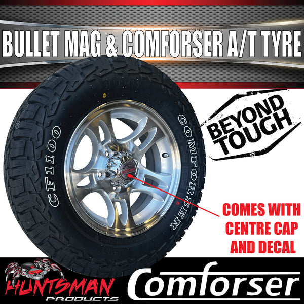 14" & 175/70R14 LT RA1100 Ford Stud Bullet Trailer Caravan Mag Wheel Rim & All Terrain Tyre