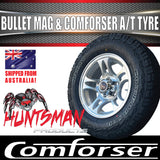 14" & 175/70R14 LT RA1100 Ford Stud Bullet Trailer Caravan Mag Wheel Rim & All Terrain Tyre
