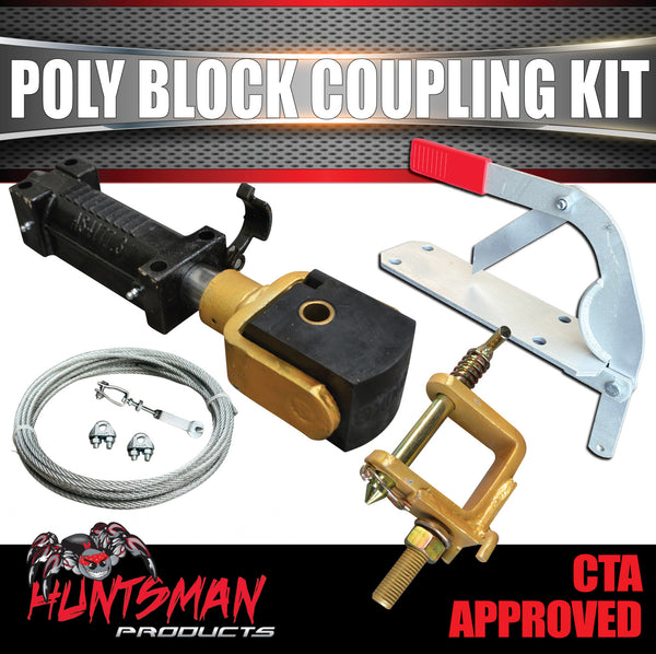 2000KG Off Road Trailer Caravan Mechanical Poly Block Coupling Kit. CTA Approved