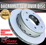 x2 Huntsman 12" Dacromet Trailer Caravan 6 Stud Landcruiser Pattern Ventilated Slip Over Discs. Suit Kodiak & Deemaxx
