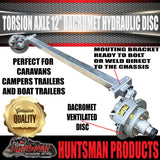 3500Kg Tandem Boat Trailer Torsion Bar Independent Suspension Kit. 12'' Disc Brakes