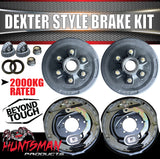 12" 2000Kg Trailer Caravan Electric Drum Brake Kit Suit Dexter & Holroyd.  No Brake Mounts