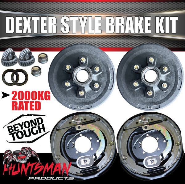 12" 2000Kg Trailer Caravan Electric Drum Brake Kit Suit Dexter & Holroyd.  No Brake Mounts