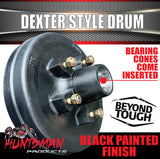 2x 12" 2T 5 Stud Dexter Style Caravan Trailer Electric Brake Drum & Bearing Set