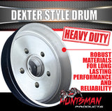 2x 12" 2T 5 Stud Dexter Style Caravan Trailer Electric Brake Drum & Bearing Set