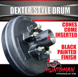 2x 12" 2T 6 Stud Dexter Style Caravan Trailer Electric Brake Drum & Bearing Set