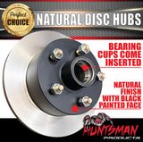 2x 10" Trailer Caravan Natural Disc Hubs HT Holden Pattern & LM Bearings 5/108 PCD