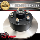 2x 10" Trailer Caravan Natural Disc Hubs suit Ford Pattern & LM Bearings 5/114.3 PCD