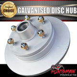 1x 12" Galvanised Dacromet 6 Stud Trailer Disc Hub 6/139.7 PCD. LM Bearings & Marine Seals